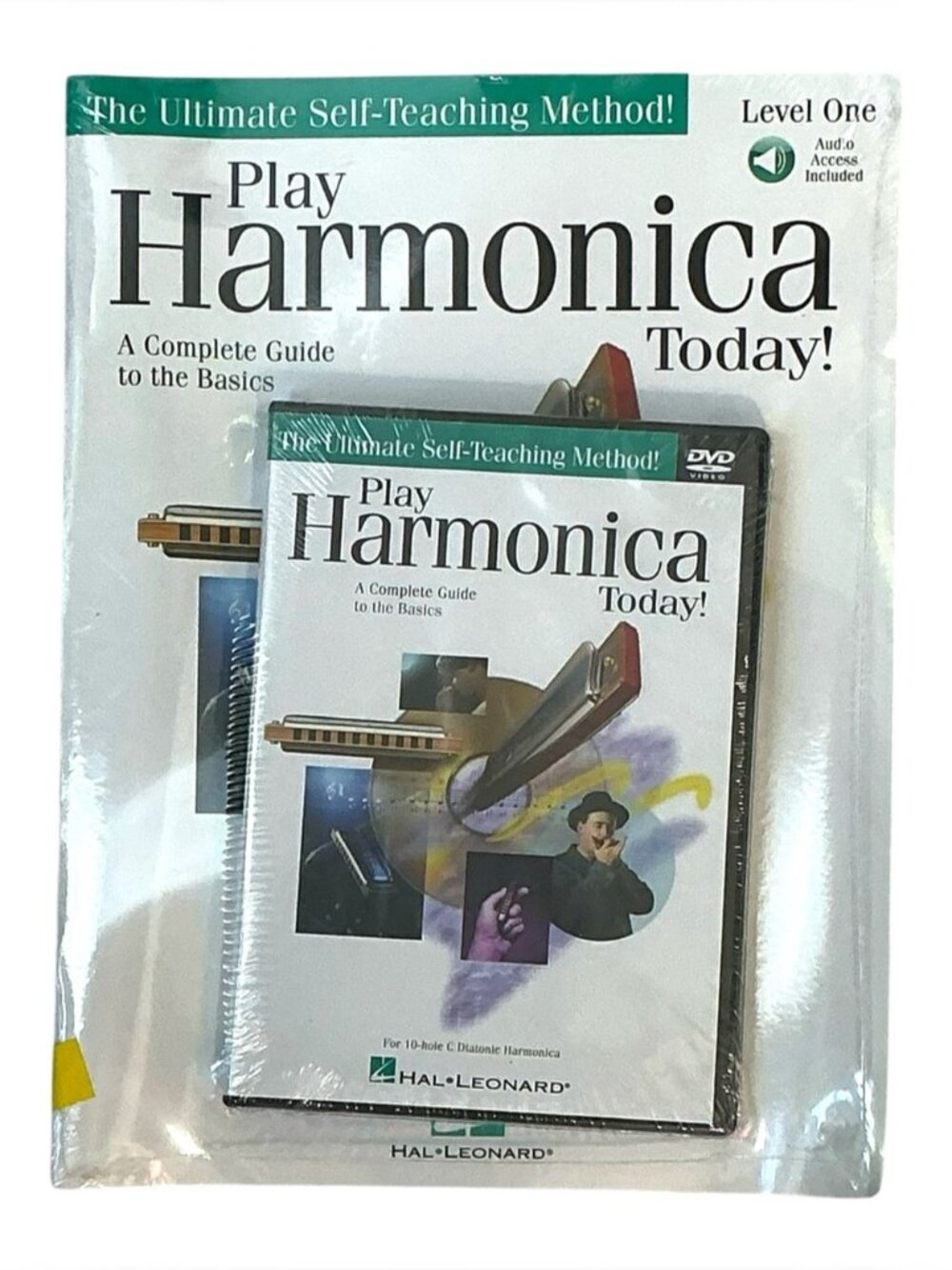 Play Harmonica Today!  Beginner Pack Instruction Book DVD Online Hal Leonard NEW